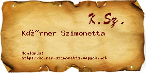 Körner Szimonetta névjegykártya